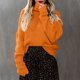 thumbnail image 4 of Gibobby Suéter para mujer, Suéter Ligero y Liso de Cuello Alto Camiseta para Mujer(Amarillo,XG), 4 of 5