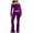 Purple-B, variant on Penkiiy Women's Velvet Tracksuits 2 Piece Lounge Outfits Zip Up Sweatshirt and Sweatpants with Pockets M Black