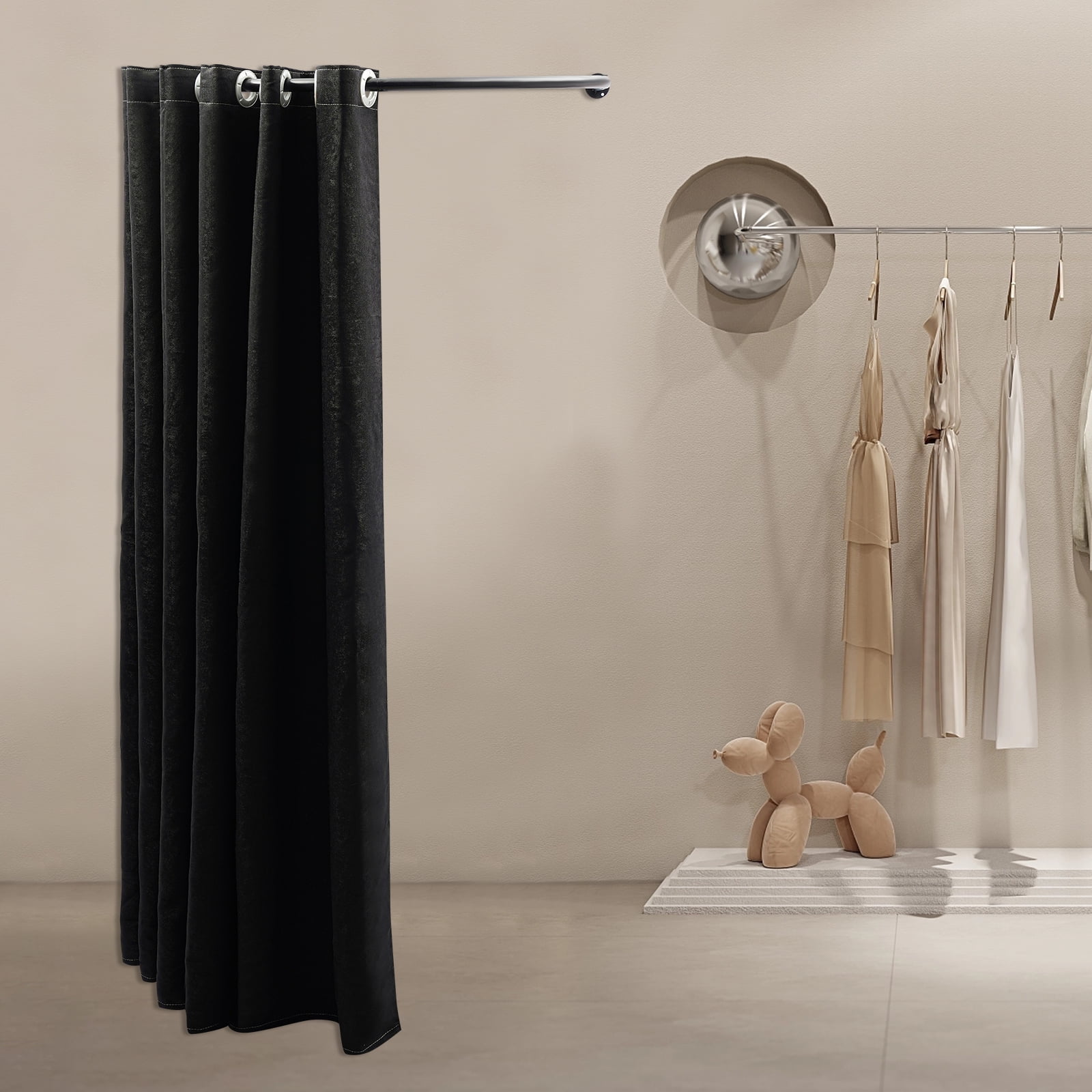 Miumaeov U-Shape Fitting Room for Boutiques, Portable Clothing Store Changing Room, Privacy Screen Partition Protection Dressing Room