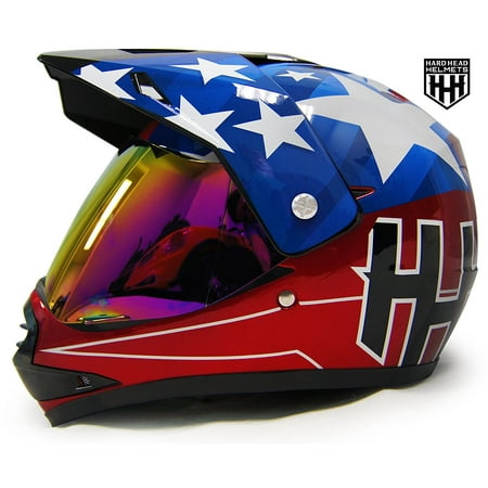 HHH DOT Youth & Kids Helmet for Dirtbike ATV Motocross MX Offroad Motorcyle Street bike Snowmobile Helmet with VISOR (X-Large,