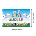 thumbnail image 3 of Iumwxz Home Savings easter bunny Easter Banner Holiday Decorations Eggs Bunny Banner Cloth Holiday Party Photo Background easter gifts for kids C Polyester cloth, 3 of 4