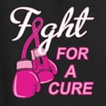 thumbnail image 2 of Wild Bobby Breast Cancer Awareness Fight for a Cure Fight Support Front and Back Graphic Zip Up Hoodie Sweatshirt, Black, Small, 2 of 4