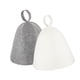 thumbnail image 2 of 2 piezas de gorro de sauna, accesorios de baño para evitar el sobrecalentamiento. 1 gris y 1 blanco, 2 of 9