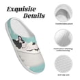 thumbnail image 5 of Wukai French Bulldog Taking a Bath Print Women's Indoor Bedroom Slipper Slip On Shoes, Unisex House Shoes with Anti-Skid Sole for Men, Gift for Women Men-11, 5 of 7
