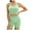 ☪053-Green, variant on Nuoqisi Women's Seamless Knit Fashion Solid Color Yoga Wear Running Sport Set - Racerback Bra and Fitness Pants Two-Piece for Athletic Training