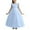 Sky Blue, variant on Krdevn Elegant Long Girls Formal Dress with Bow and Beaded for Birthday Party Pageant Gown,Size:7-8 Years