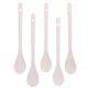 thumbnail image 5 of Juego de 5 cucharas grandes de cerámica con mango largo para sopa, café y gachas (blancas)., 5 of 7