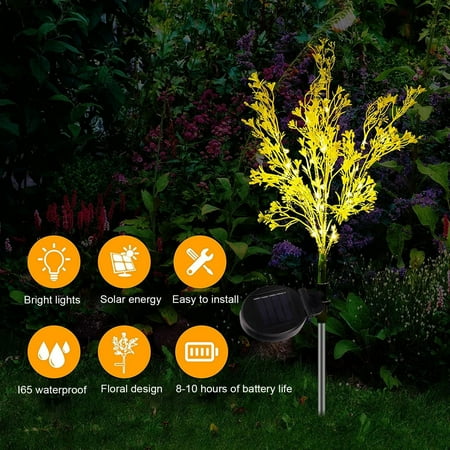 

LED Lights/Solar Lights Clearance! Qiaocaity 2PC Solar Garden Lights Outdoor Decorative Solar Flowers Lights Solar Powered Flower Lights For Patio Garden Yard Path-way