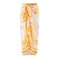 thumbnail image 4 of Cover Up Women's Slimming Sheer Mesh Cover Up Dress Tunic with Waist for Beach Swimwear Hawaiian Print Mid Calf Yellow One Size, 4 of 4