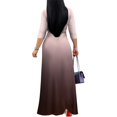 thumbnail image 3 of Vestido largo PinkPatty con cuello en V degradado y mangas 3/4 para mujer, 3 of 6