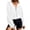 *White, variant on ClodeEU Women's Long Sleeved Hooded Sweatshirt, Zipper Solid Color Loose Jacket, Hoode Sweatshirts Top Coffee,Womens Plus XL