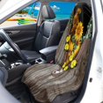 thumbnail image 3 of Chririnla Front Seat Towel Cover Microfiber, Non Slip Back, Compatible with Van Truck Seat, for Cars Trucks Vans, Sunflower Butterfly, 3 of 7