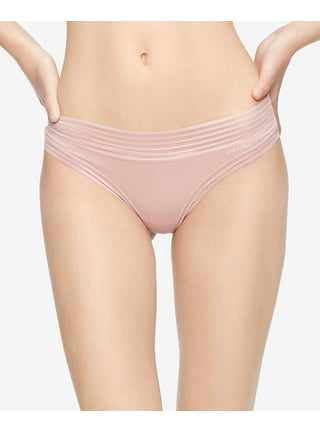 Calvin Klein Women's Invisibles Thong Underwear, Fresh Pink,S - US 
