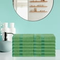 thumbnail image 2 of Meadowcove Rayon from Bamboo/Cotton Blend 12-Piece Face Towels Set , Spring Green by Blue Nile Mills, 2 of 5