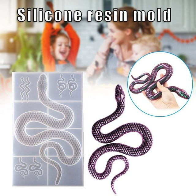 Snake Epoxy Resin Mold Reusable DIY Silicone Mould Handicraft Making Supplies for Home Kitchen New