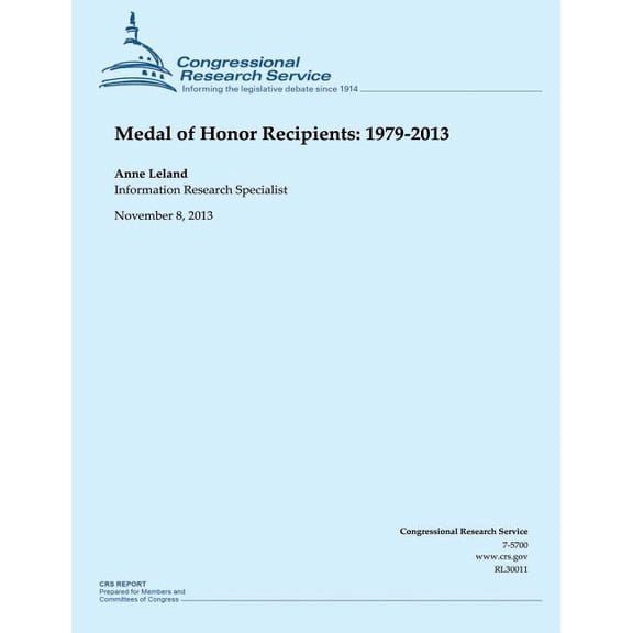Medal of Honor Recipients: 1979-2013