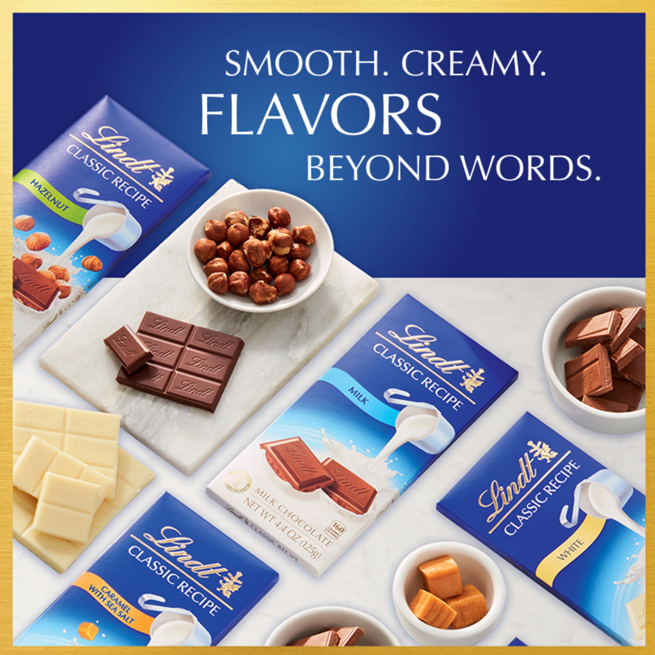 (2 pack) Lindt Classic Recipe White Chocolate Candy Bar, 4.4 oz, Bar