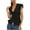 Black, variant on Otntypg Women's Peplum Tops Slim Fit Dressy Casual Business Button Down Waistcoat Trendy Cap Sleeve Work Office Going Out Suit Vests Coffee L
