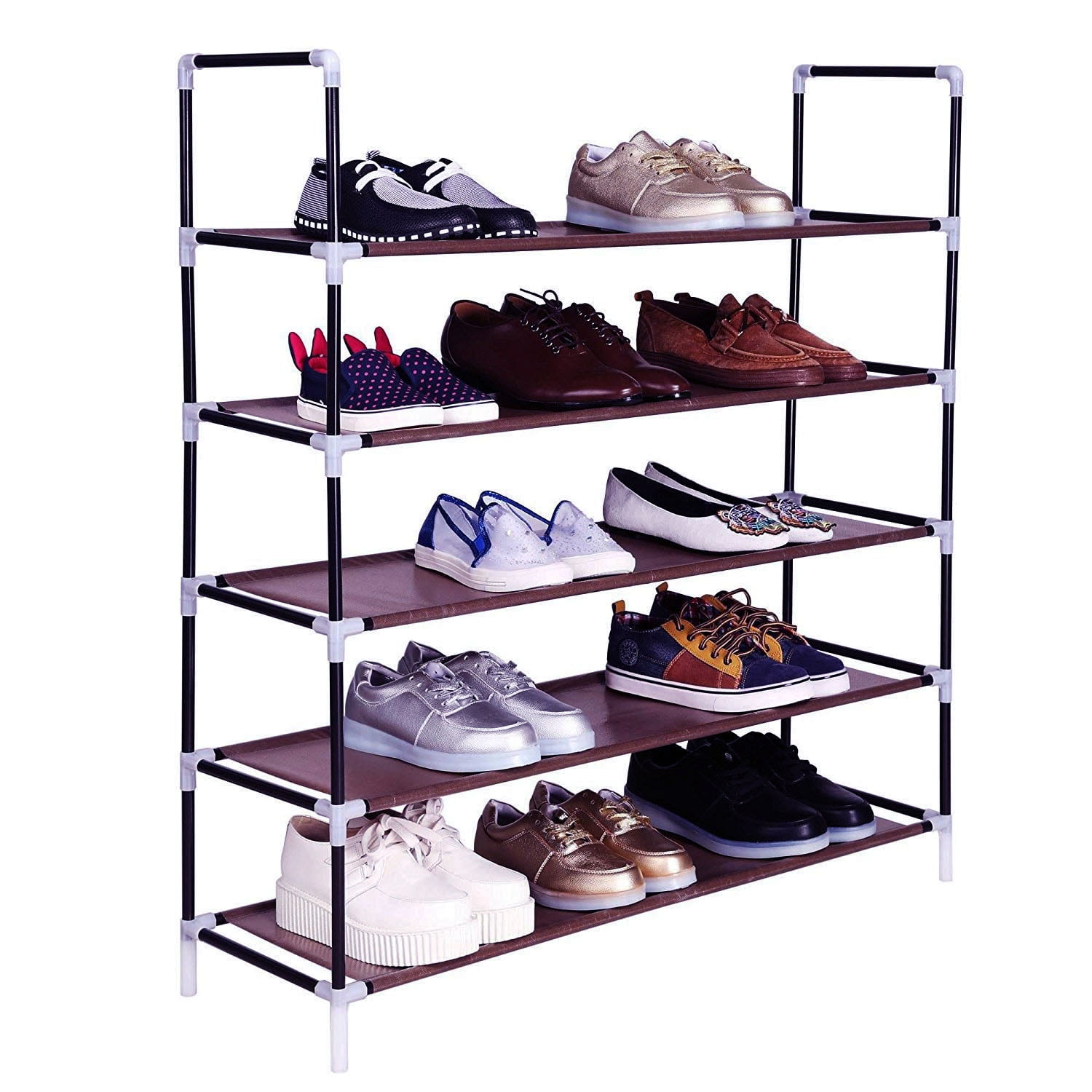 Shoe Storage, 10 Tiers Shoe Organizer, Non-woven Fabric Shoe Shelf  Organizer, Heavy Duty Shoe Stand with Metal Tubes for Closet Dormitory  Patio