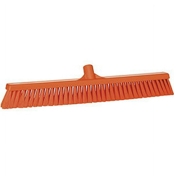 Vikan 24" Small Particle Push Broom- Soft - Orange (4 Units)