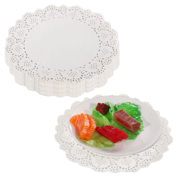 Bulk 280 Pack Lace Paper Doilies 10 Inch, White Round Disposable Placemats Oil Absorbent Liners for Wedding Party Dessert Table Decor