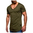 thumbnail image 1 of Summer Solid Color Plus Size V Neck Short Sleeves, 1 of 5