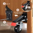 thumbnail image 6 of BToBackyard Release Retractable Caster Universal Wheel Workbench Casters Kit Including 1 Detachable Mounting Plate SPACEKEEPER, 6 of 11