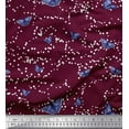 thumbnail image 1 of Soimoi Purple Rayon Fabric Dot & Butterfly Decor Fabric Printed Yard 42 Inch Wide, 1 of 3