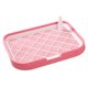 thumbnail image 2 of Bandeja para orinal para perros, caja de arena portátil reutilizable para perros, orinal para animales pequeños en interiores, otras mascotas, conejos Rosa, 2 of 9