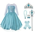 thumbnail image 1 of Princess Elsa Costumes Birthday Dress up Cosplay for Kids, 1 of 7