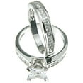 His and Hers Wedding Rings Set Sterling Silver Titanium Matching Bands for Him and Her (8/12