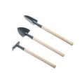 thumbnail image 2 of Gardening Tool Set Heavy Duty Aluminum Alloy | 3-Piece Spade Rake Shovel Kit | Polished Rust-Resistant Blades | Ergonomic Hardwood Handles | Digging Loosening Cultivation for Pots Yards, 2 of 9