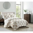 thumbnail image 4 of Chic Home Breana 2 Piece Quilt Set Floral Medallion Print Design Bedding - Pillow Sham Included, Twin, Taupe, 4 of 6