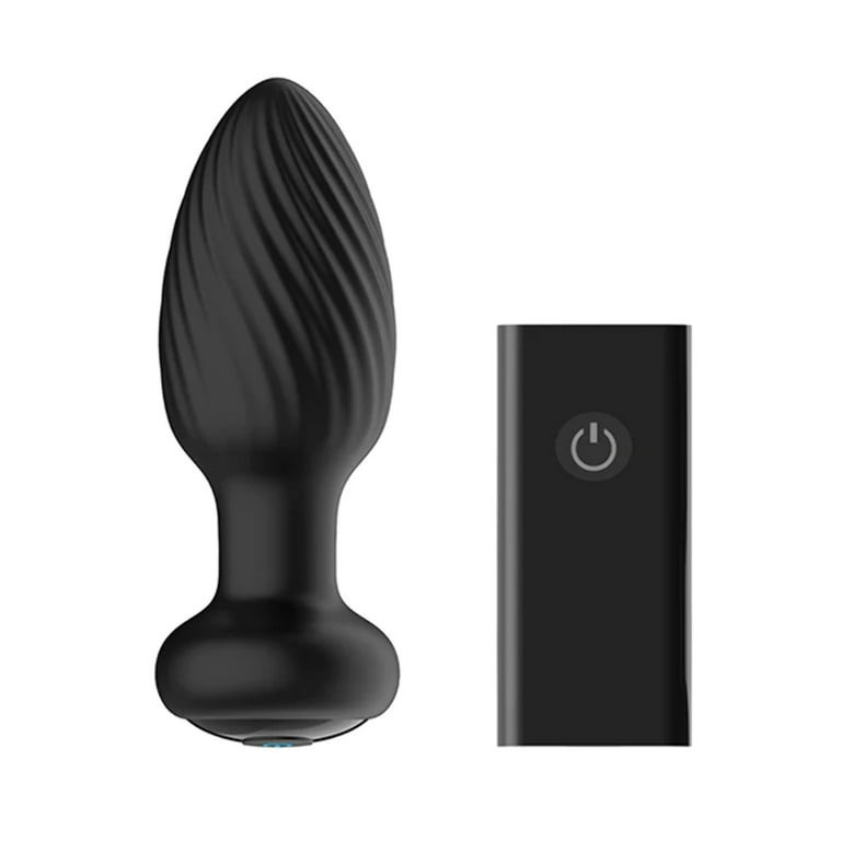 Nexus Tornado Rechargeable Remote-Controlled Rotating & Vibrating Textured  Silicone Anal Plug Black - Walmart.com