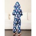 thumbnail image 6 of Family Matching Christmas Jumpsuits Pajamas Snowman Print Hooded Long Sleeve Playsuits Winter Zipper Long Rompers Sleepwear, 6 of 10