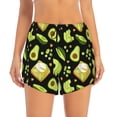 thumbnail image 2 of Picia Avocado Toast Pattern Women's 2 in 1 Athletic Running Shorts High Waisted Workout Casual Gym Sweat Shorts with Comfy Liner Zipper Pockets-Large, 2 of 9
