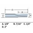 thumbnail image 2 of Bosch 1/8In X 7/16In Solid Carbide Single Flute Straight Router Bit, 2 of 4
