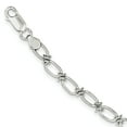 thumbnail image 1 of Sterling Silver Polished Oval Link Bracelet (Weight: 8.1 Grams, Length: 7.5 Inches), 1 of 2