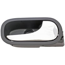 Dorman 82634 Front Passenger Side Interior Door Handle for Specific Saturn Models, Chrome Lever; Black Housing