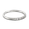 thumbnail image 3 of 0.26ct Diamond Moissanite 10k White Gold Morse Code Rings, 3 of 4