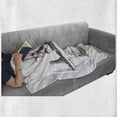 thumbnail image 6 of Amsterdam Soft Flannel Fleece Throw Blanket, Sketch of Zaanse Schans Dutch Landscape Windmills Village with Houses, Cozy Plush for Indoor and Outdoor Use, 70" x 90", Dark Grey and White, by Ambesonne, 6 of 6