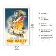 thumbnail image 2 of Sun Valley Idaho - Union Pacific Railroad - Vintage Railroad Travel Poster by C. Peet c.1950s - Master Art Print (Unframed) 12in x 18in, 2 of 4
