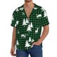 thumbnail image 1 of Fotbe Christmas tree green plaid Camisa Estampada de Manga Corta para Hombre, Casual de Verano, Estilo Playero, Sin Arrugas-X-Large, 1 of 5