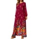 thumbnail image 1 of Vestido con Cuello Redondo de Manga Larga de Gasa Impreso para las Mujeres, Moda de Verano de Primavera Informal Y Elegante, 1 of 5