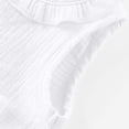 thumbnail image 6 of KPOPLK Toddler Baby Girls Summer Clothes Floral Sleeveless Tops + Shorts 2 Pieces Set Summer Kids Graphic Print Outfit Set 12M - 5T(12-18 Months,White), 6 of 6