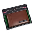 thumbnail image 5 of Billetera de cuero Tommy Hilfiger TH para hombre pliegue fino color canela, 5 of 5