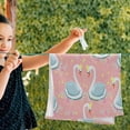 thumbnail image 5 of SKYSONIC 2 Pack Cartoon Cute Swan Hand Towels for Bathroom, Pink Star Kitchen Towel Ultra Soft and Absorbent Decorative Fingertip Face Bath Towels for Spa & Hotel, 28.3"x 14.4", 5 of 5