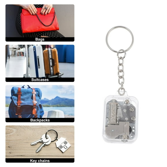 DRAFIDEEP Transparent Metal Keychain 1Set