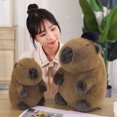 thumbnail image 3 of comerut Cartoon Capybara Plush Doll Fluffy Cotton Stuffed Animal Doll Plushies Ornament Super Soft Sleeping Companion Pillow Cute Plush Toy Birthday Christmas Gift for Kids Girls, 3 of 7