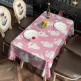 thumbnail image 2 of Halloween Pink Ghosts Pattern Rectangle Tablecloth 60"x120",Waterproof Polyester Rectangle Table Cloth, Wipeable Spillproof Polyester Tablecloth for Dining, Camping, Indoor and Outdoor, 2 of 6
